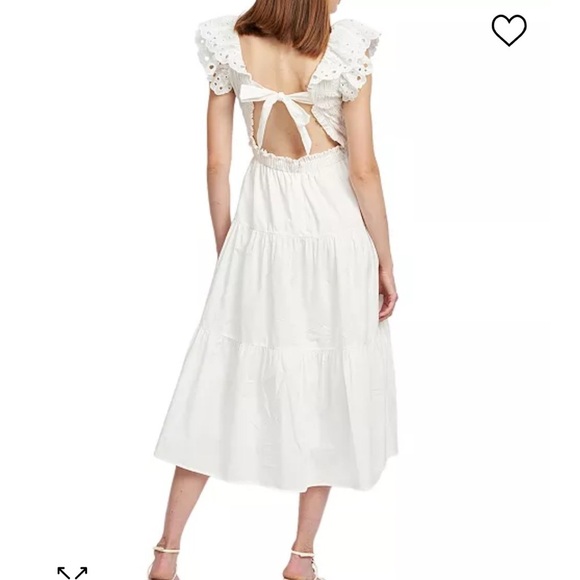 En Saison Dresses & Skirts - En Saison Amaya Cotton Flutter-Sleeve Midi Dress size S